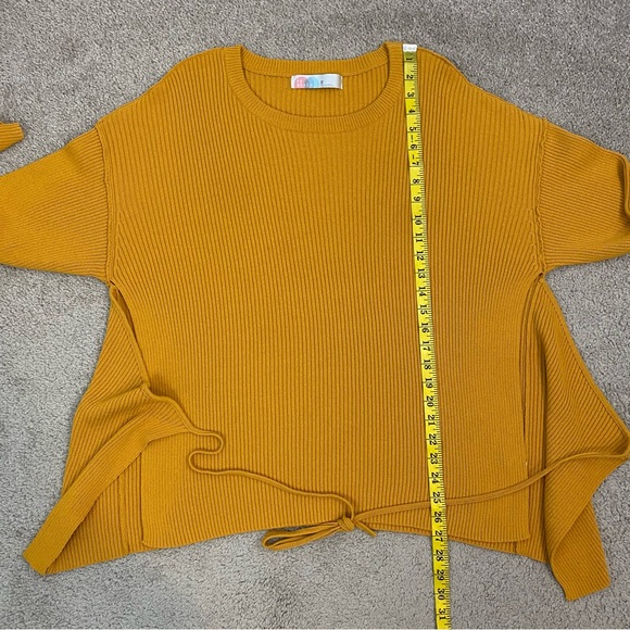Free People FP Beach Brig Tie Front Sweater Orange XS - Picture 9 of 9